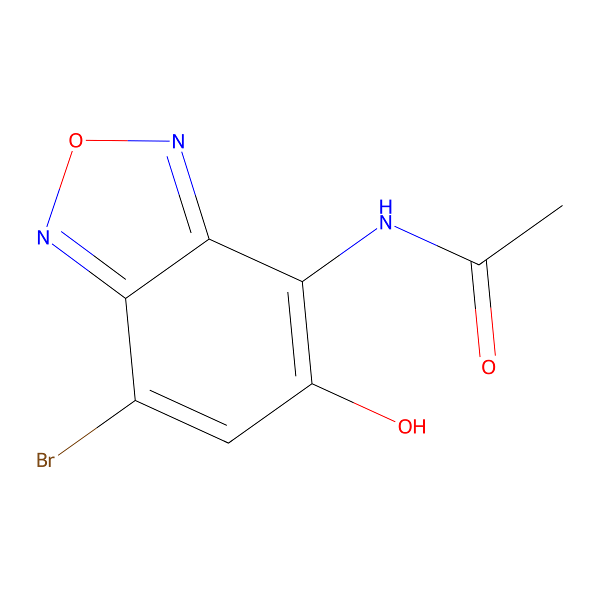 N-(7-Bromo-5-hydroxy-2,1,3-benzoxadiazol-4-yl)acetamide molecular structure, CAS 300359-24-4