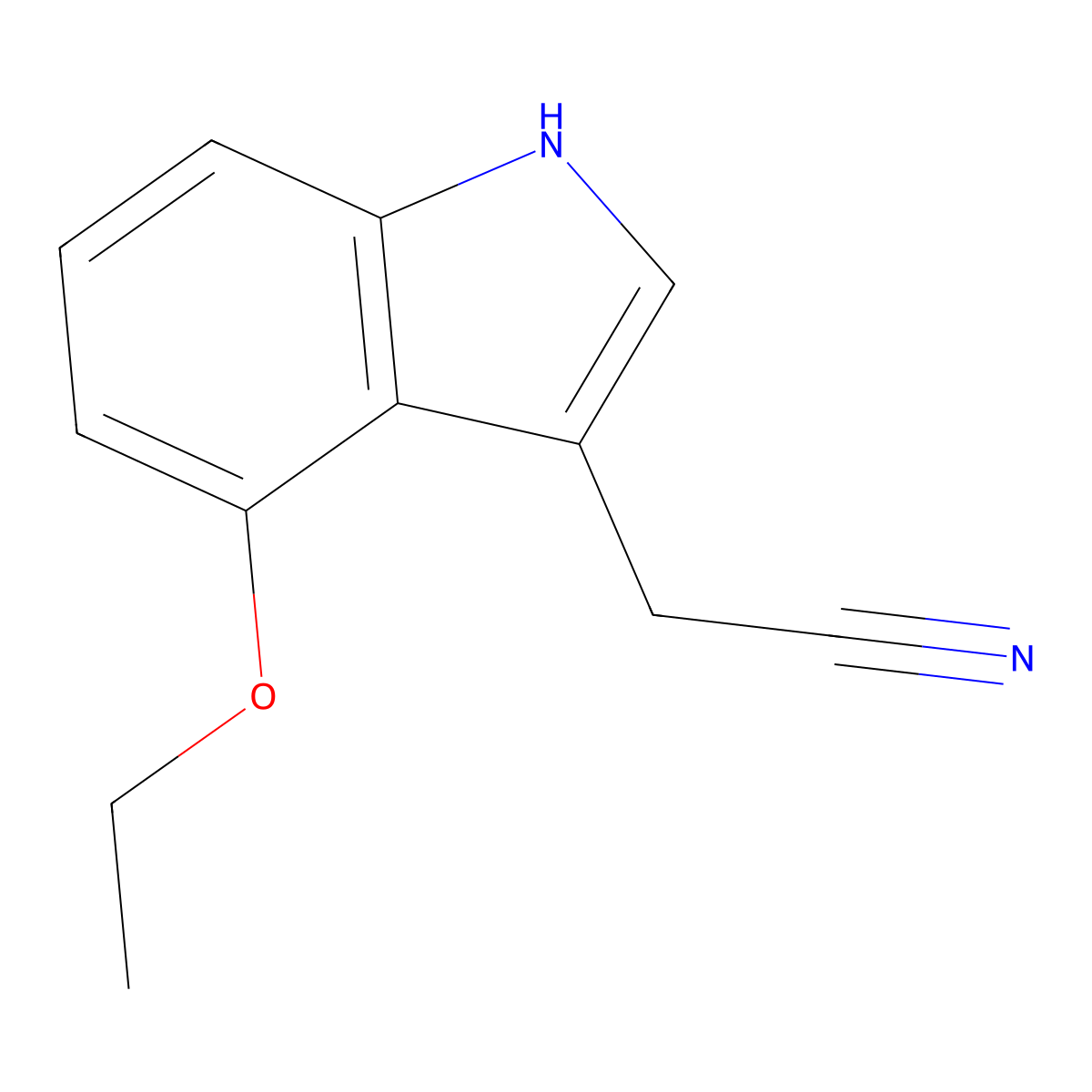 2-(4-ethoxy-1H-indol-3-yl)acetonitrile molecular structure, CAS 30036-17-0
