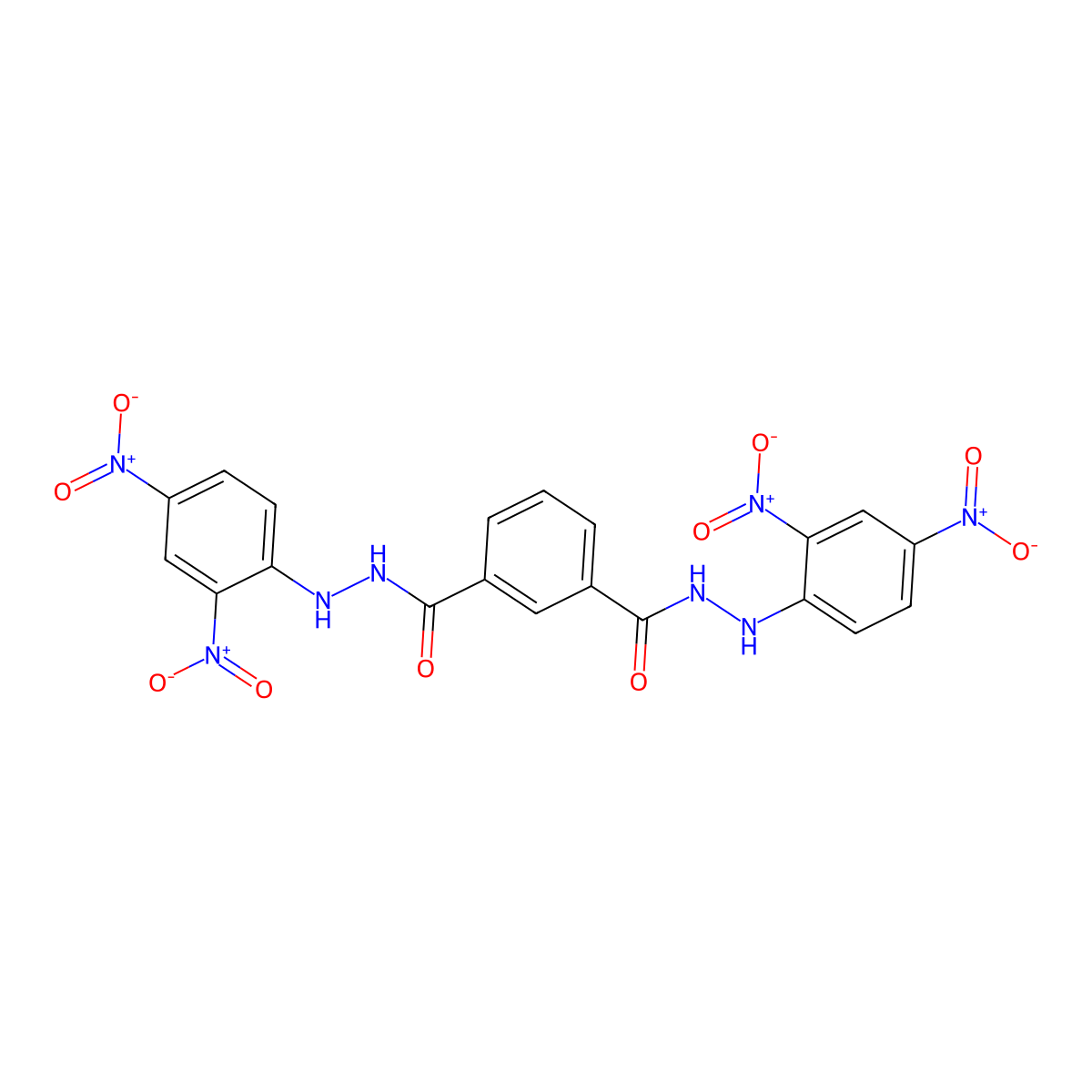 1-N',3-N'-Bis(2,4-dinitrophenyl)benzene-1,3-dicarbohydrazide molecular structure, CAS 300360-39-8