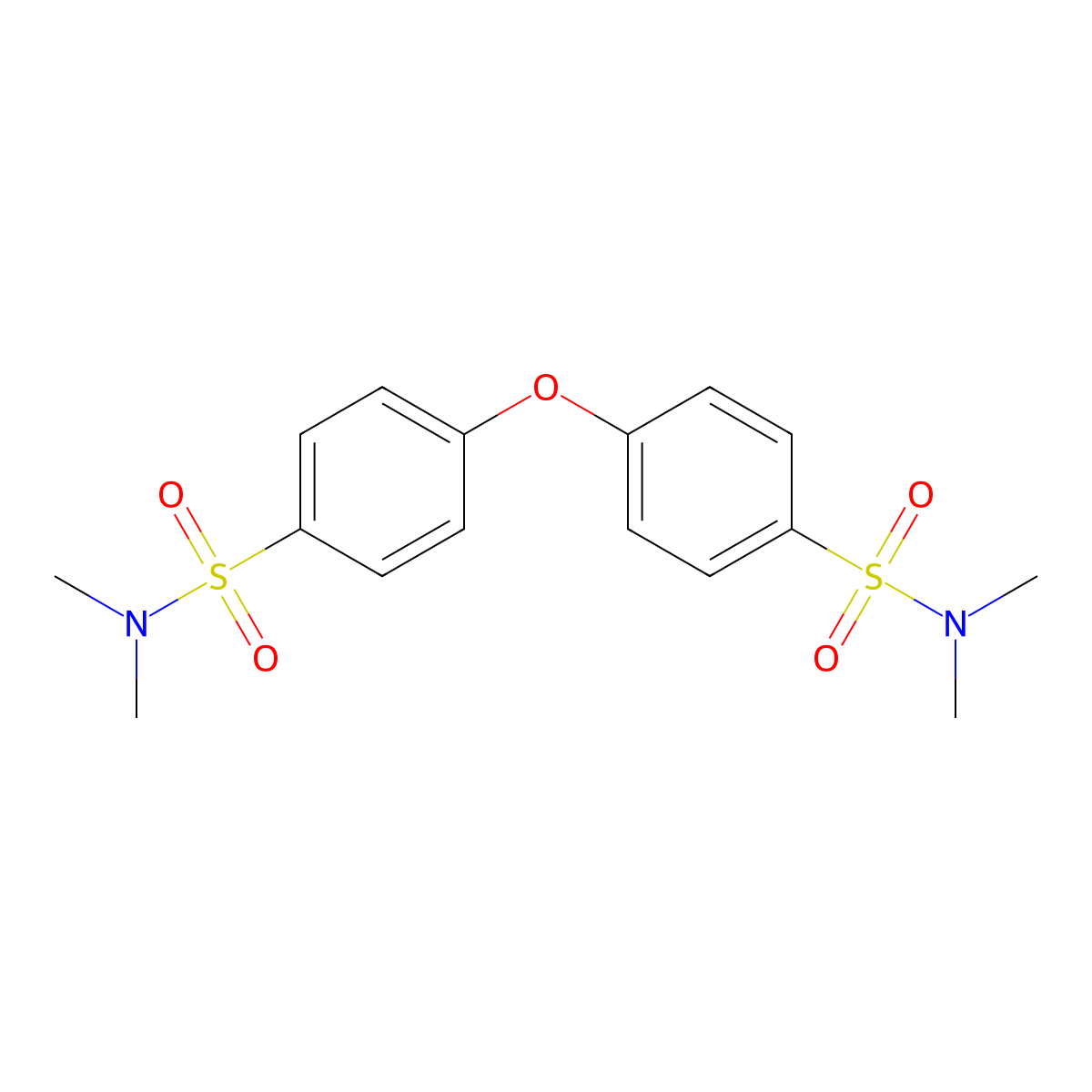 4-{4-[(dimethylamino)sulfonyl]phenoxy}-N,N-dimethylbenzenesulfonamide molecular structure, CAS 300360-48-9
