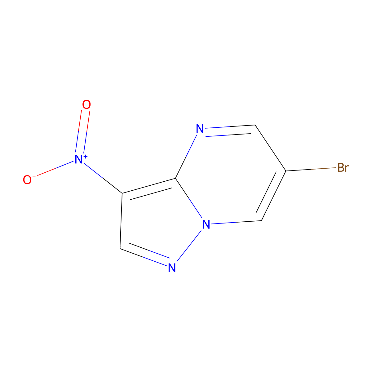 6-Bromo-3-nitropyrazolo[1,5-a]pyrimidine molecular structure, CAS 300361-77-7