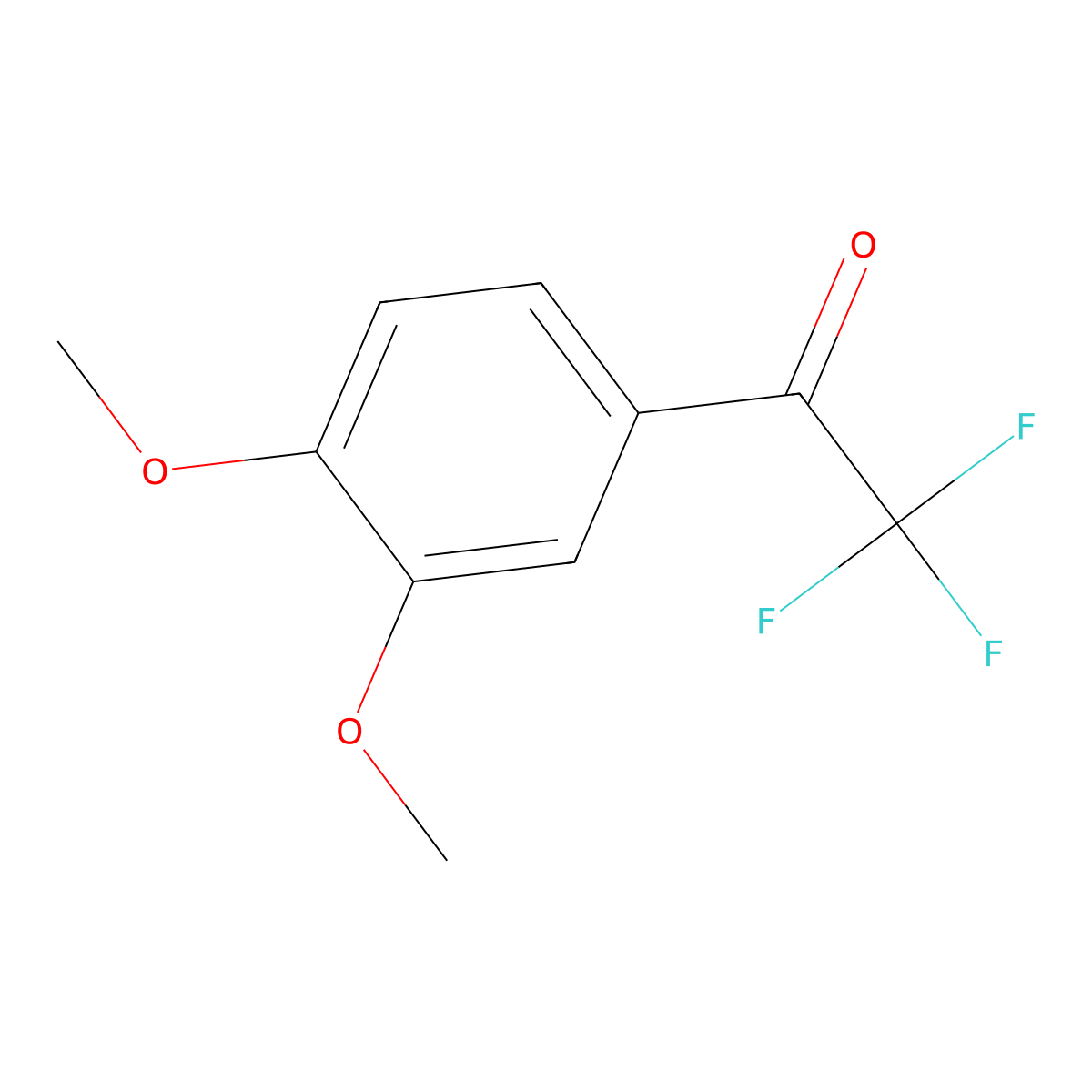3',4'-Dimethoxy-2,2,2-trifluoroacetophenone molecular structure, CAS 300374-83-8