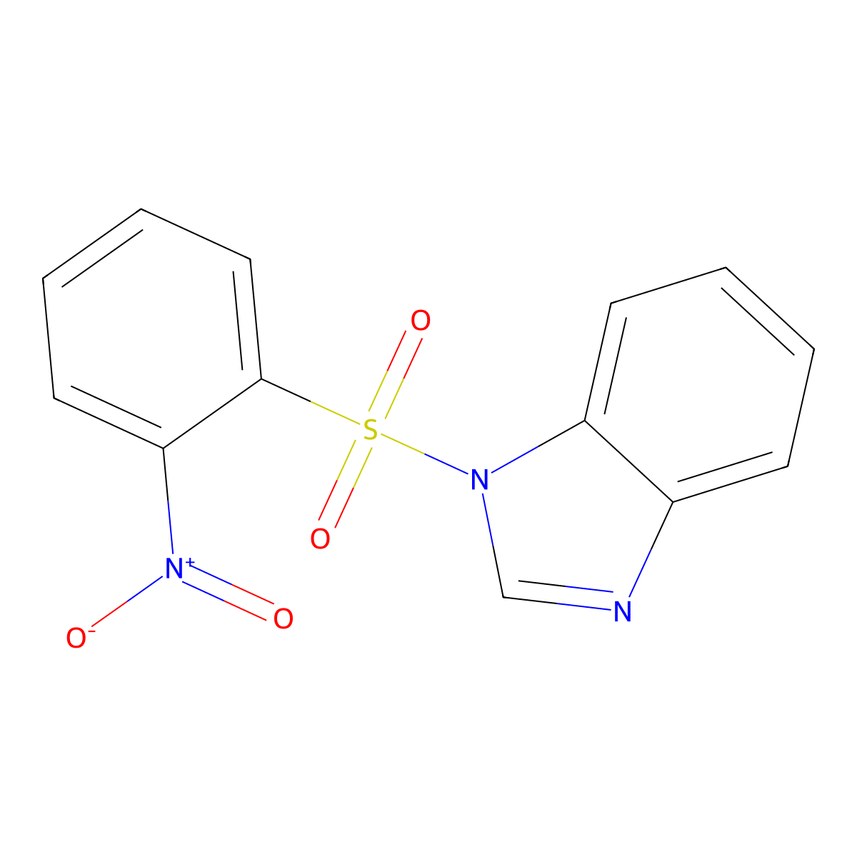 1-[(2-nitrophenyl)sulfonyl]-1H-benzimidazole molecular structure, CAS 300375-24-0