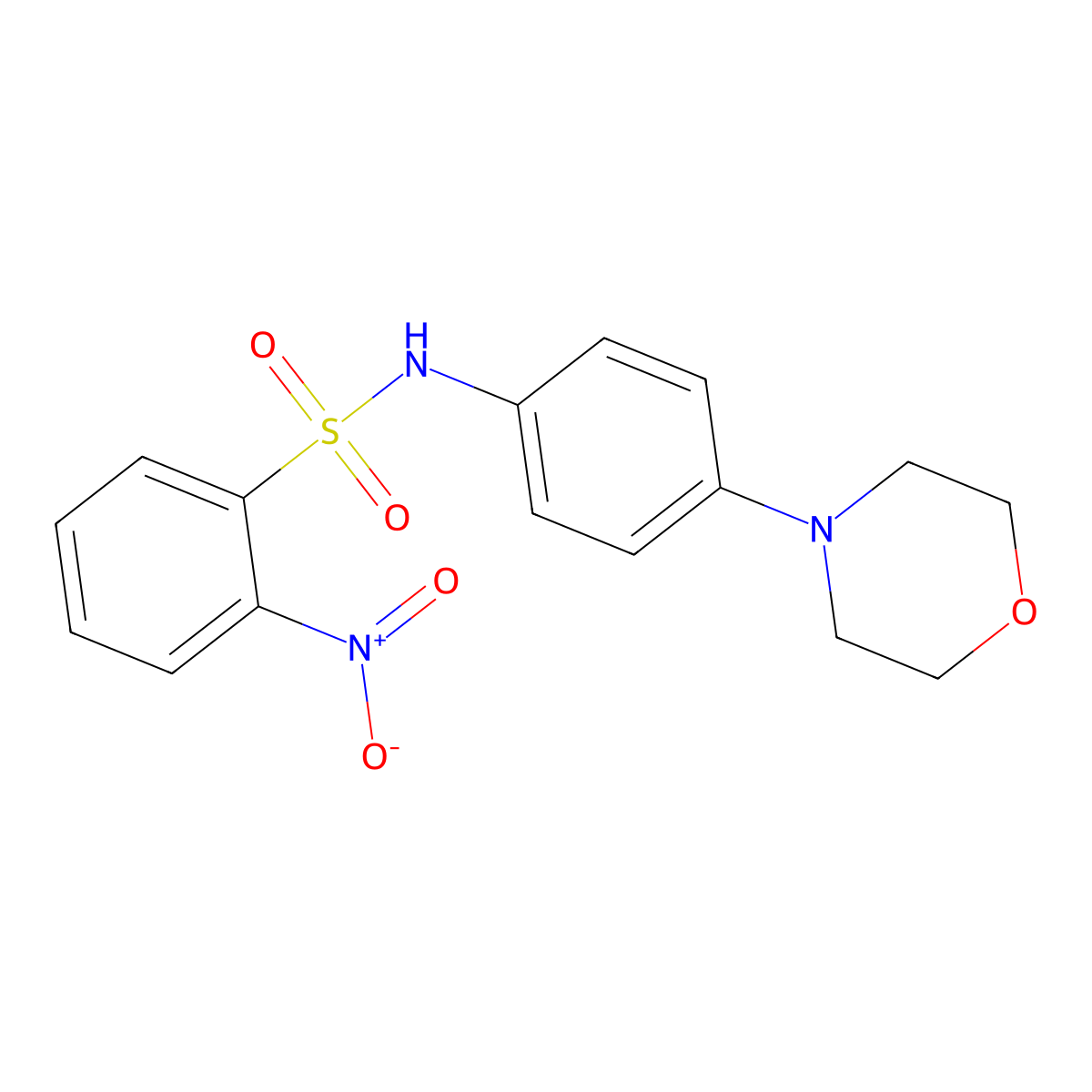 N-(4-Morpholin-4-yl-phenyl)-2-nitrobenzenesulfonamide molecular structure, CAS 300375-26-2