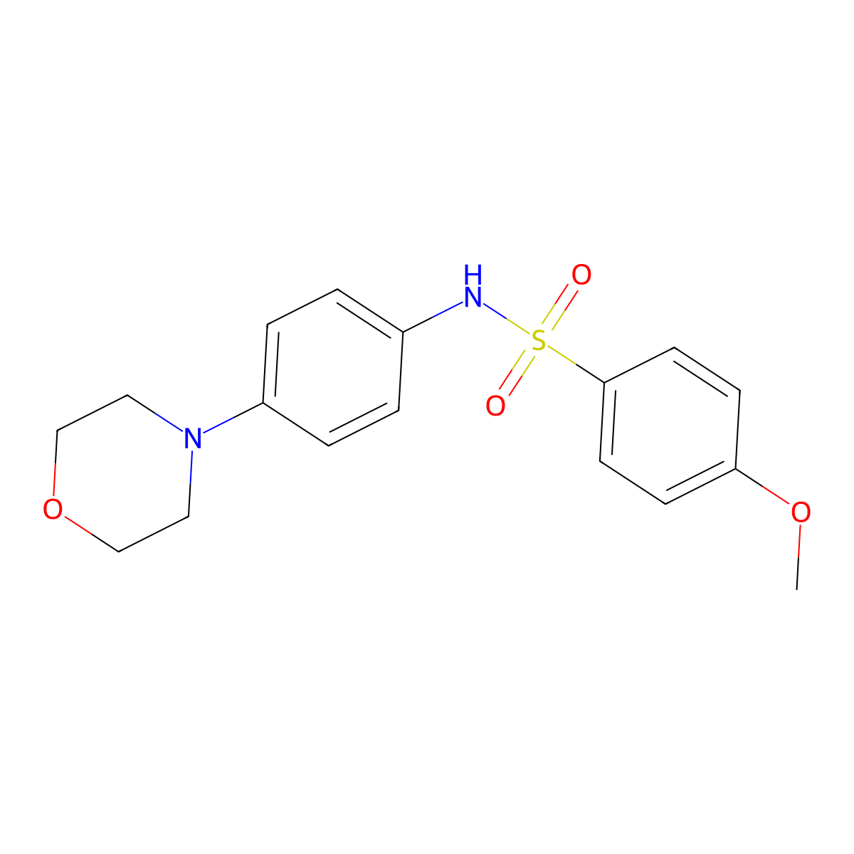 4-methoxy-N-(4-morpholinophenyl)benzenesulfonamide molecular structure, CAS 300375-27-3
