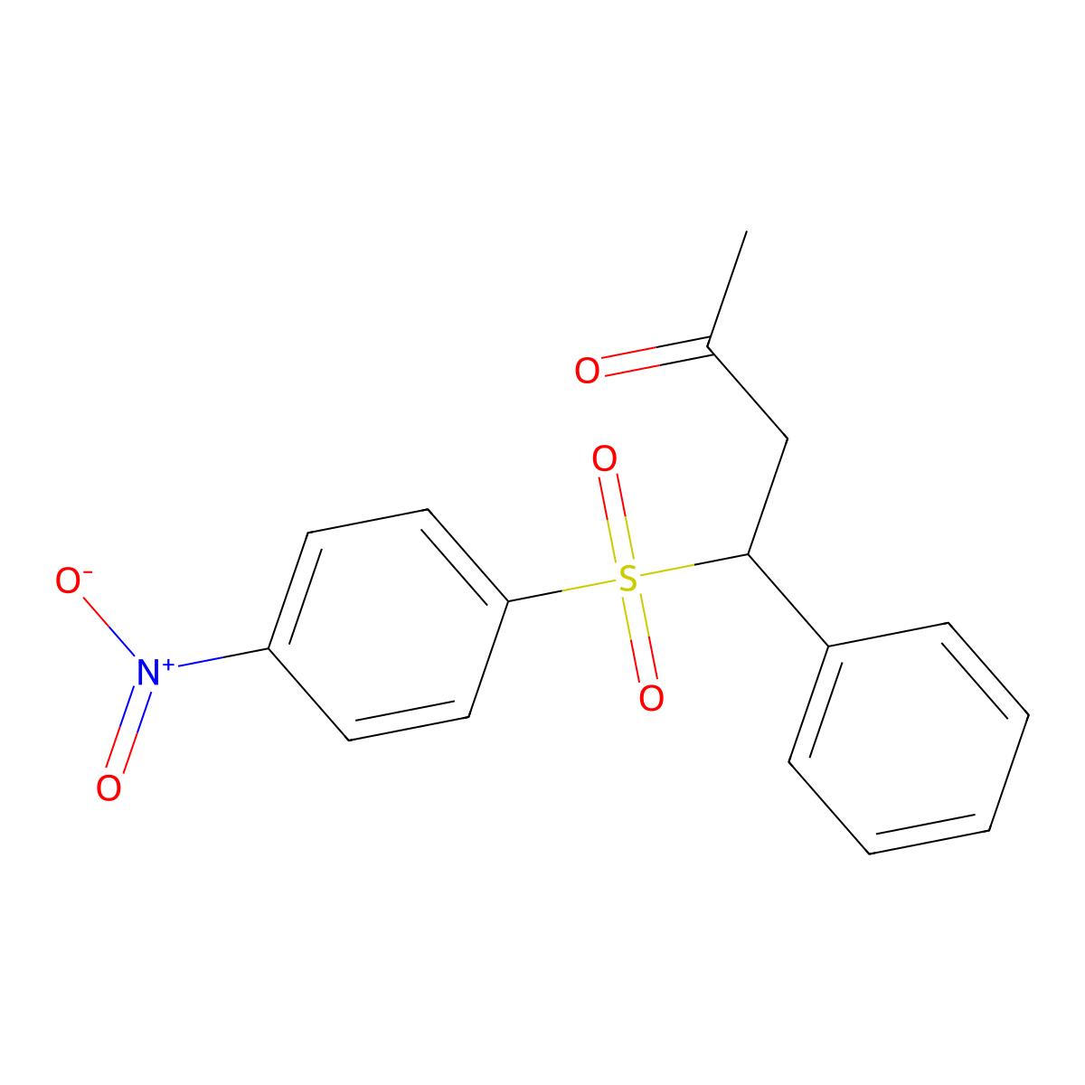 4-(4-Nitrophenyl)sulfonyl-4-phenylbutan-2-one molecular structure, CAS 300376-96-9