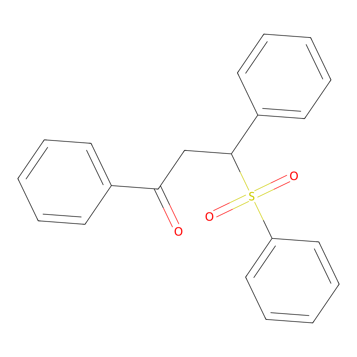 1,3-Diphenyl-3-(phenylsulfonyl)propan-1-one molecular structure, CAS 300376-97-0