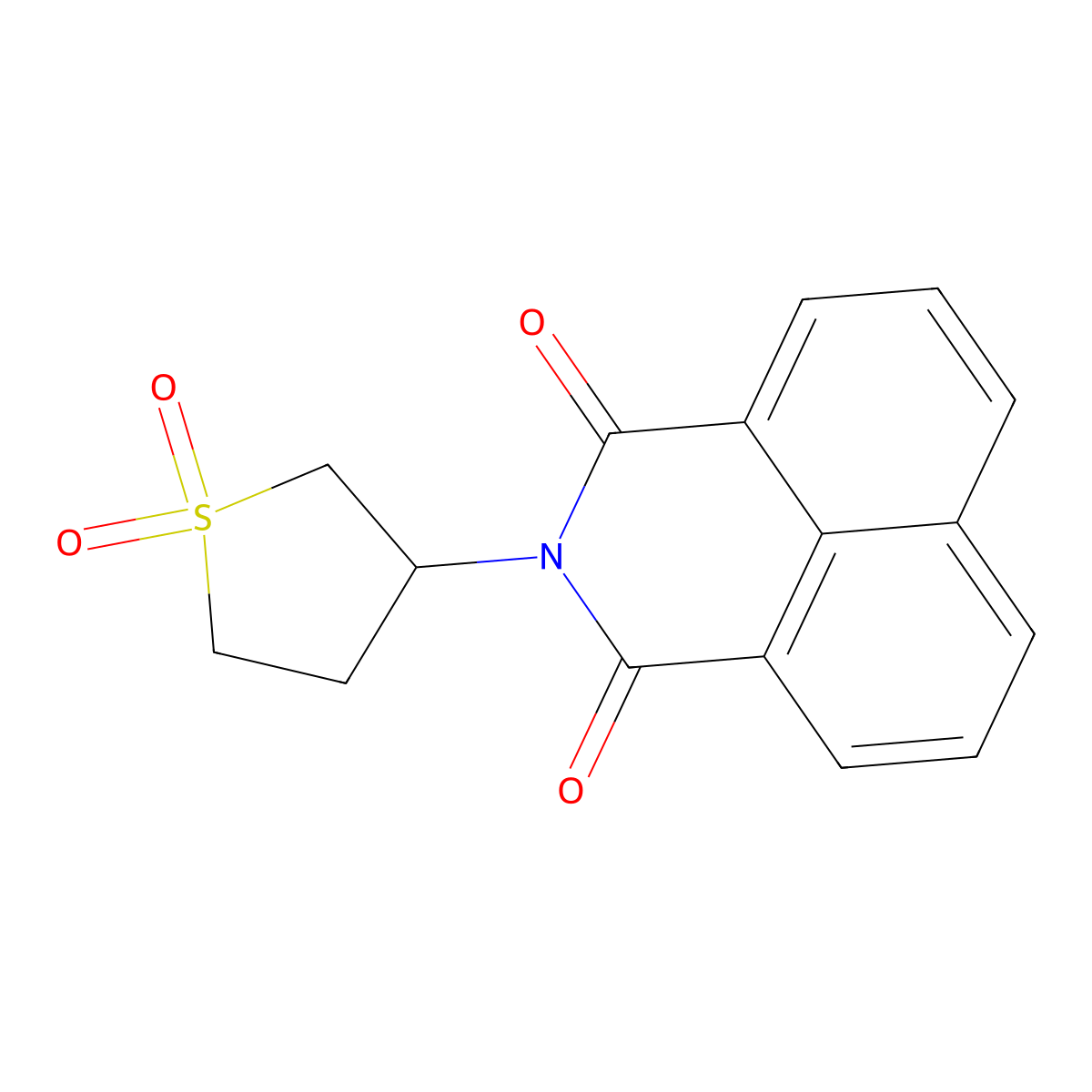 2-(1,1-dioxidotetrahydrothiophen-3-yl)-1H-benzo[de]isoquinoline-1,3(2H)-dione molecular structure, CAS 300376-99-2