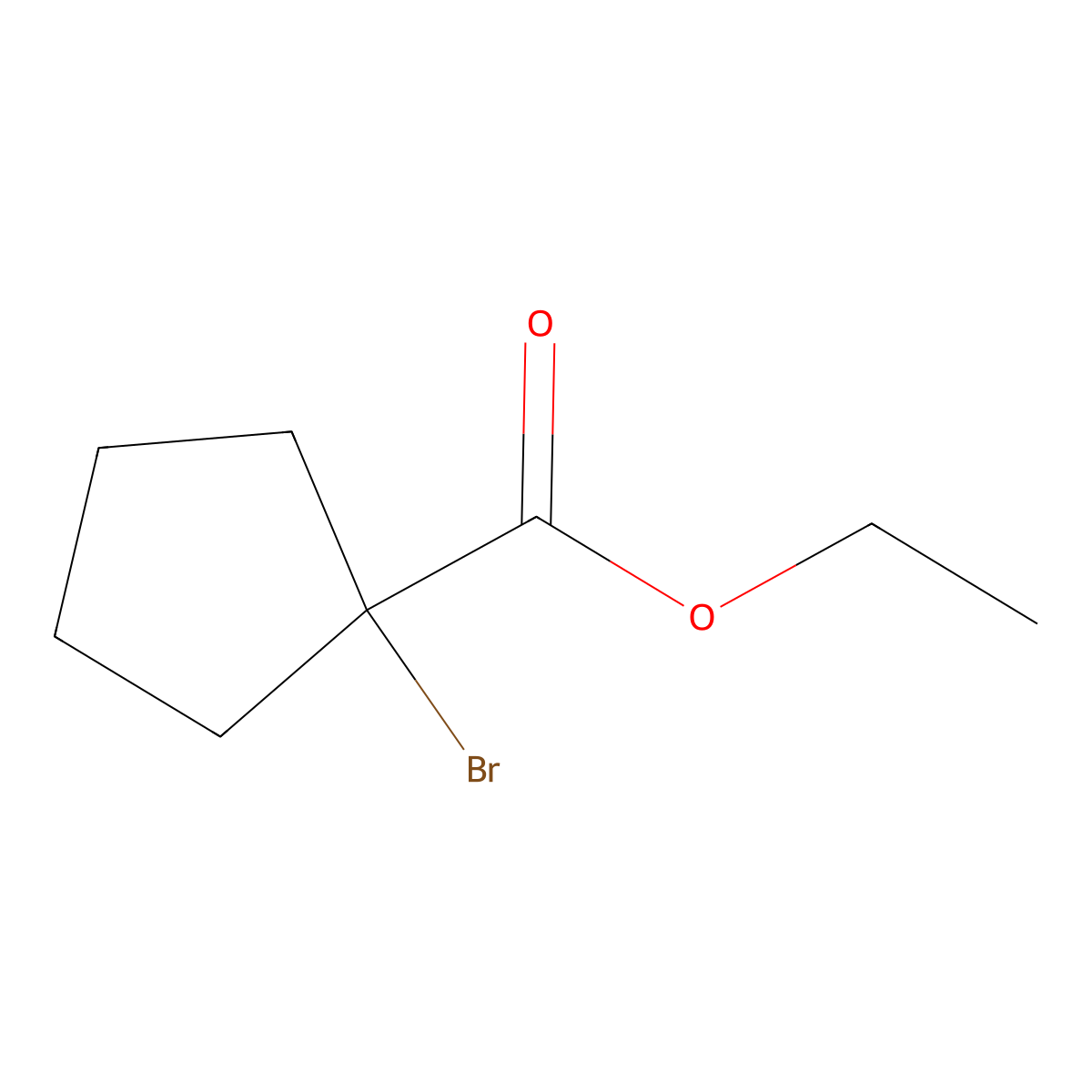 Ethyl 1-bromocyclopentane-1-carboxylate molecular structure, CAS 30038-94-9