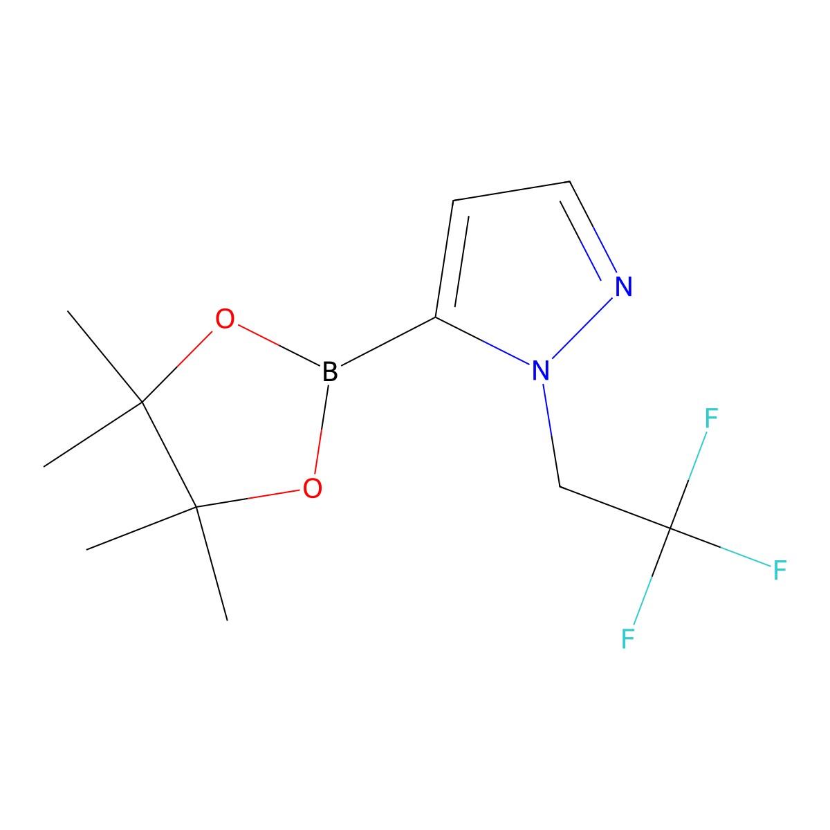 5-(4,4,5,5-Tetramethyl-1,3,2-dioxaborolan-2-yl)-1-(2,2,2-trifluoroethyl)-1h-pyrazole molecular structure, CAS 3003803-12-8