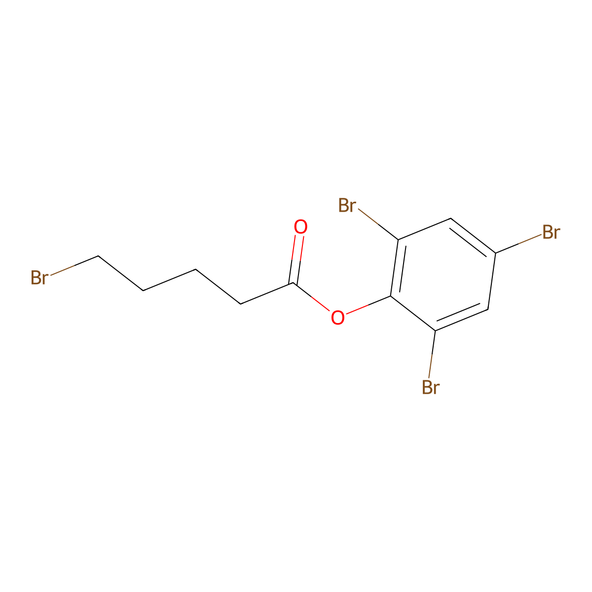 2,4,6-Tribromophenyl 5-bromopentanoate molecular structure, CAS 300381-09-3