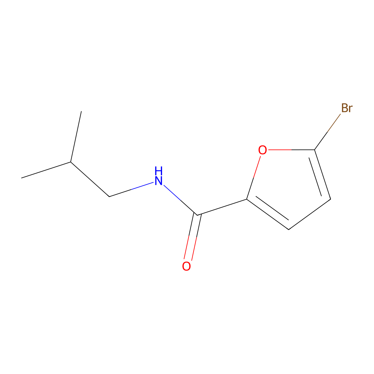 5-bromo-N-isobutyl-2-furamide molecular structure, CAS 300381-28-6