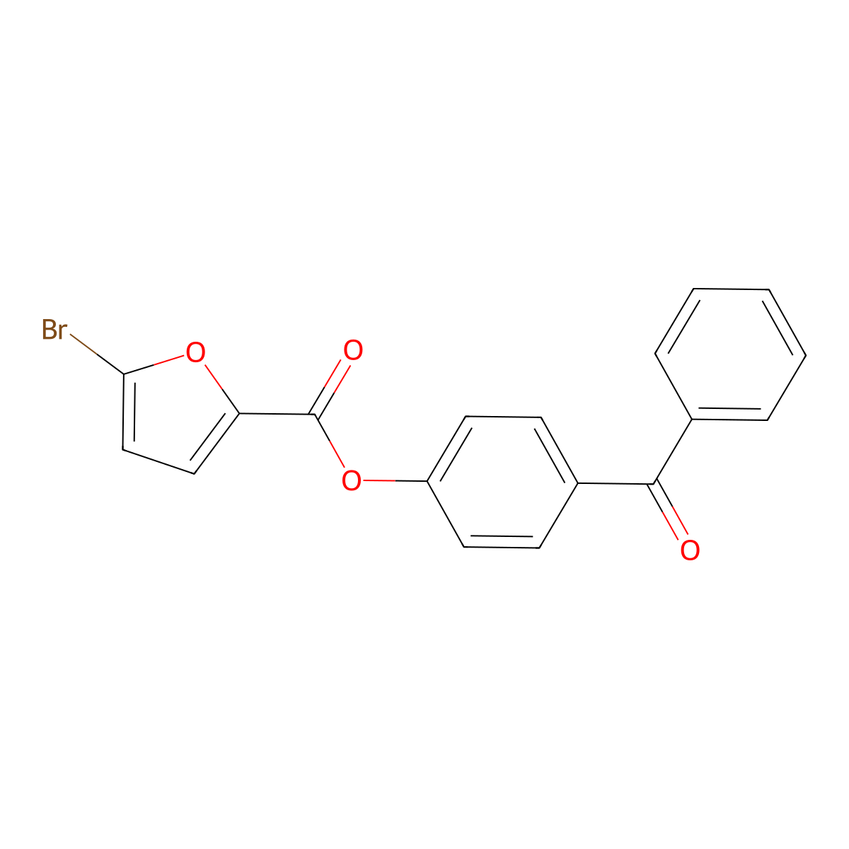4-Benzoylphenyl 5-bromofuran-2-carboxylate molecular structure, CAS 300381-29-7