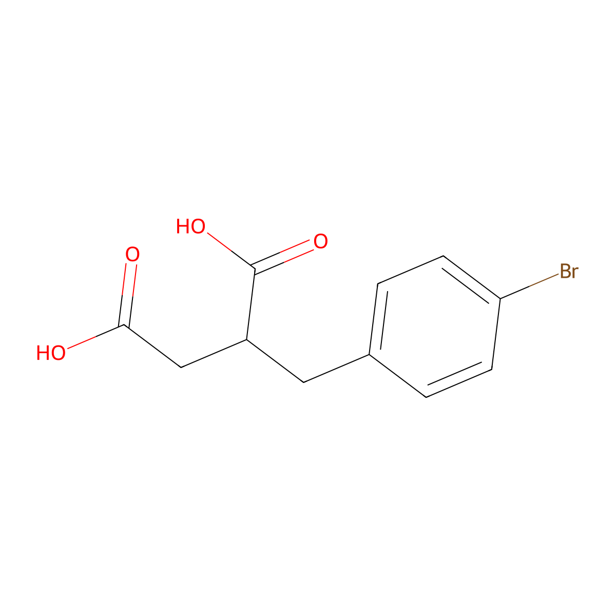 2-(4-Bromobenzyl)succinic acid molecular structure, CAS 300382-81-4