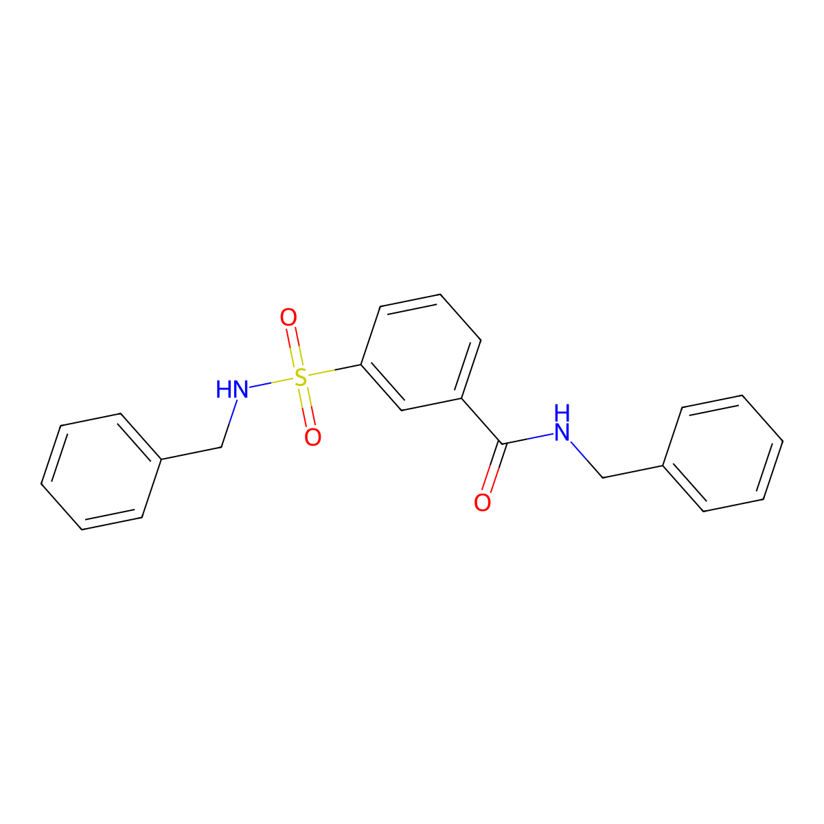 N-Benzyl-3-benzylsulfamoyl-benzamide molecular structure, CAS 300383-03-3