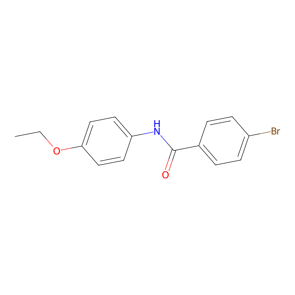 4-bromo-N-(4-ethoxyphenyl)benzamide molecular structure, CAS 300383-52-2