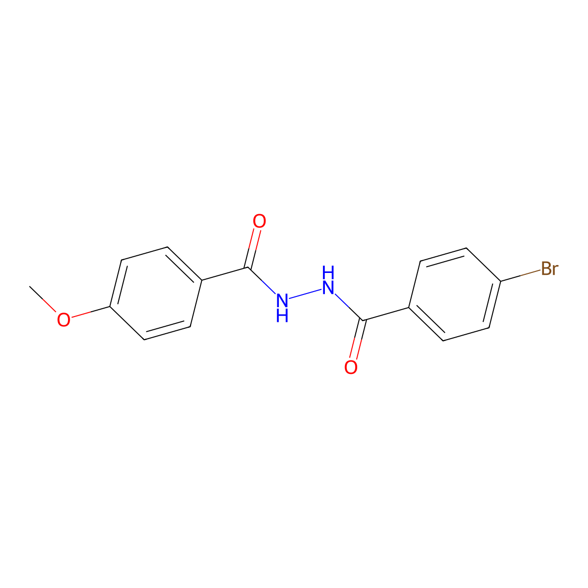 N'-(4-bromobenzoyl)-4-methoxybenzohydrazide molecular structure, CAS 300383-53-3