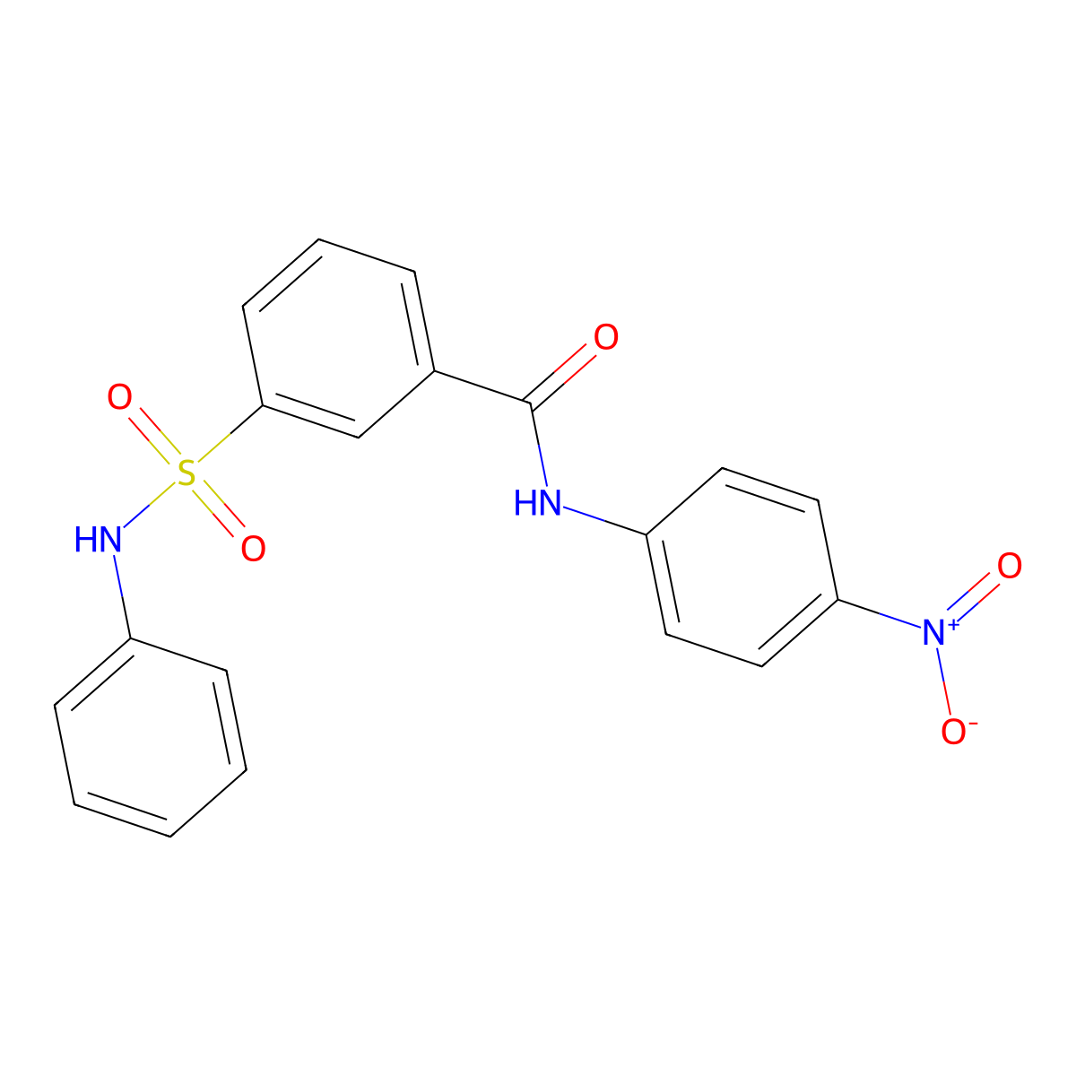 N-(4-nitrophenyl)-3-(phenylsulfamoyl)benzamide molecular structure, CAS 300384-84-3