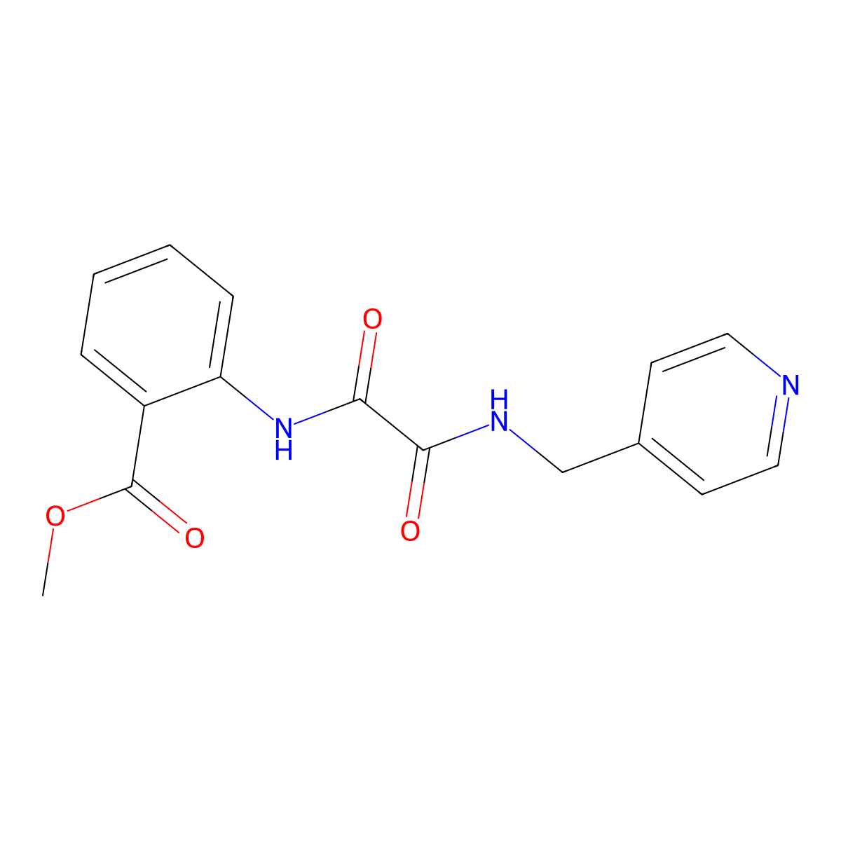 Methyl 2-({oxo[(4-pyridinylmethyl)amino]acetyl}amino)benzoate molecular structure, CAS 300388-26-5