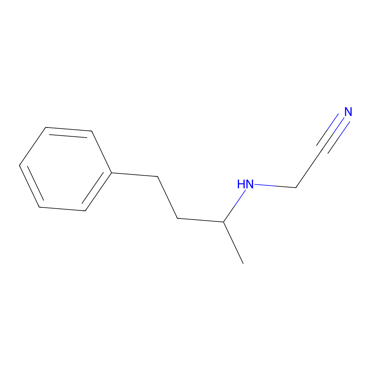 [(4-Phenylbutan-2-yl)amino]acetonitrile molecular structure, CAS 300388-87-8