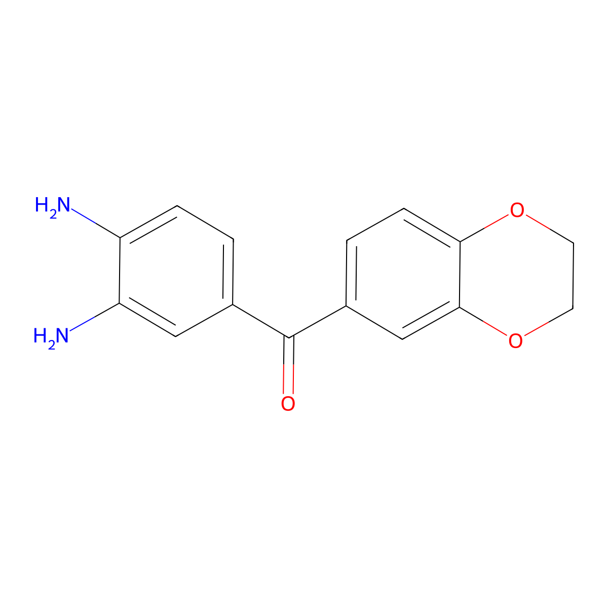 (3,4-Diaminophenyl)(2,3-dihydro-1,4-benzodioxin-6-yl)methanone molecular structure, CAS 300389-68-8