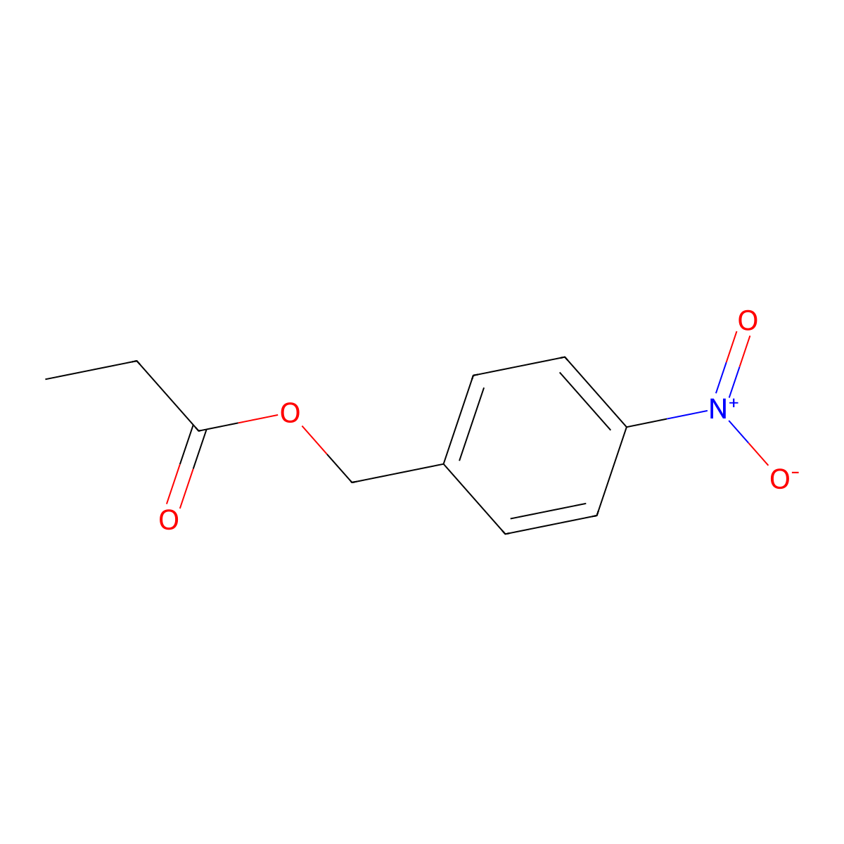 Benzenemethanol, 4-nitro-, propanoate molecular structure, CAS 30039-44-2