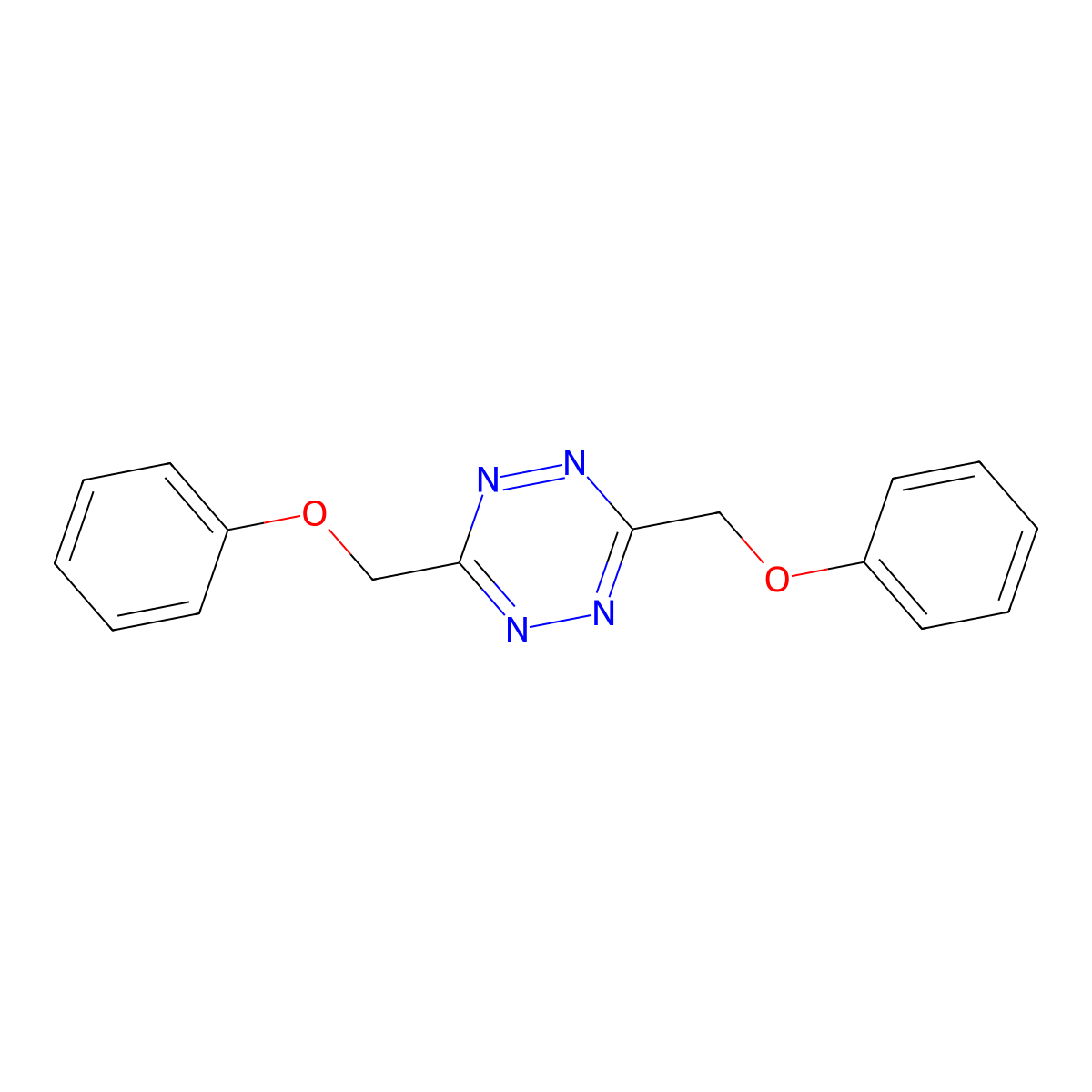 3,6-Bis(phenoxymethyl)-1,2,4,5-tetrazine molecular structure, CAS 300390-59-4