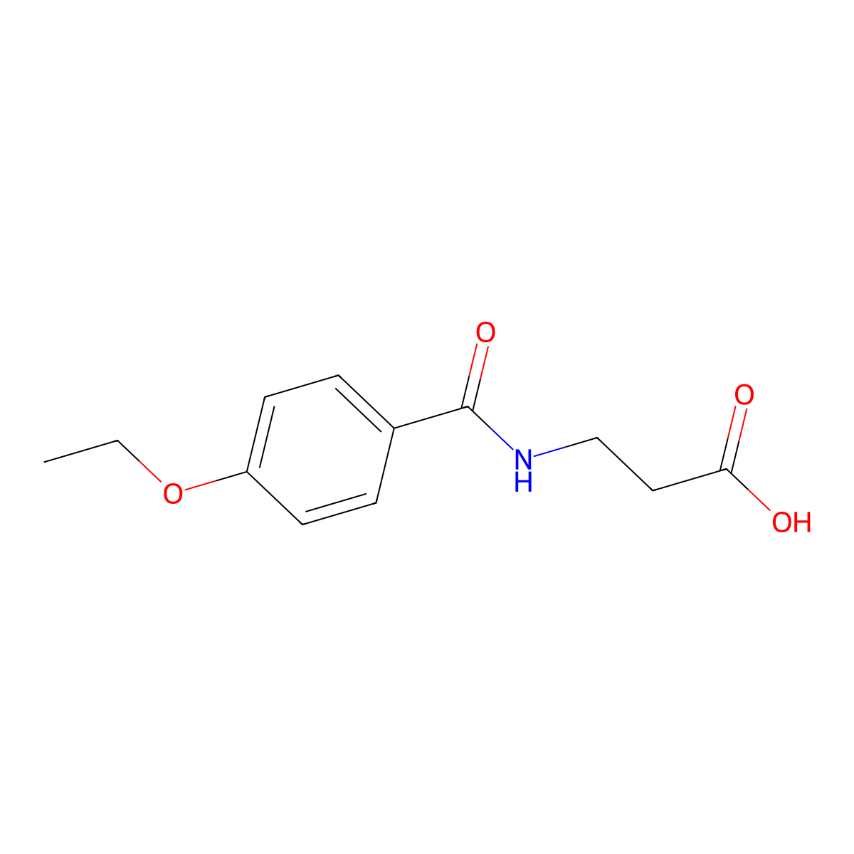 3-(4-Ethoxybenzamido)propanoic acid molecular structure, CAS 300390-76-5