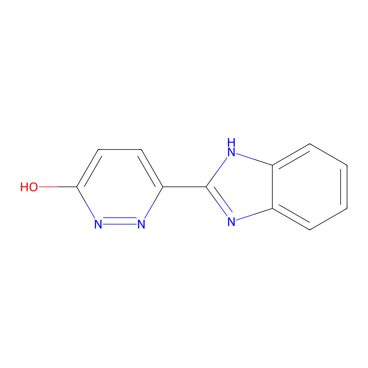 6-(1H-benzoimidazol-2-yl)pyridazin-3-ol molecular structure, CAS 300391-03-1