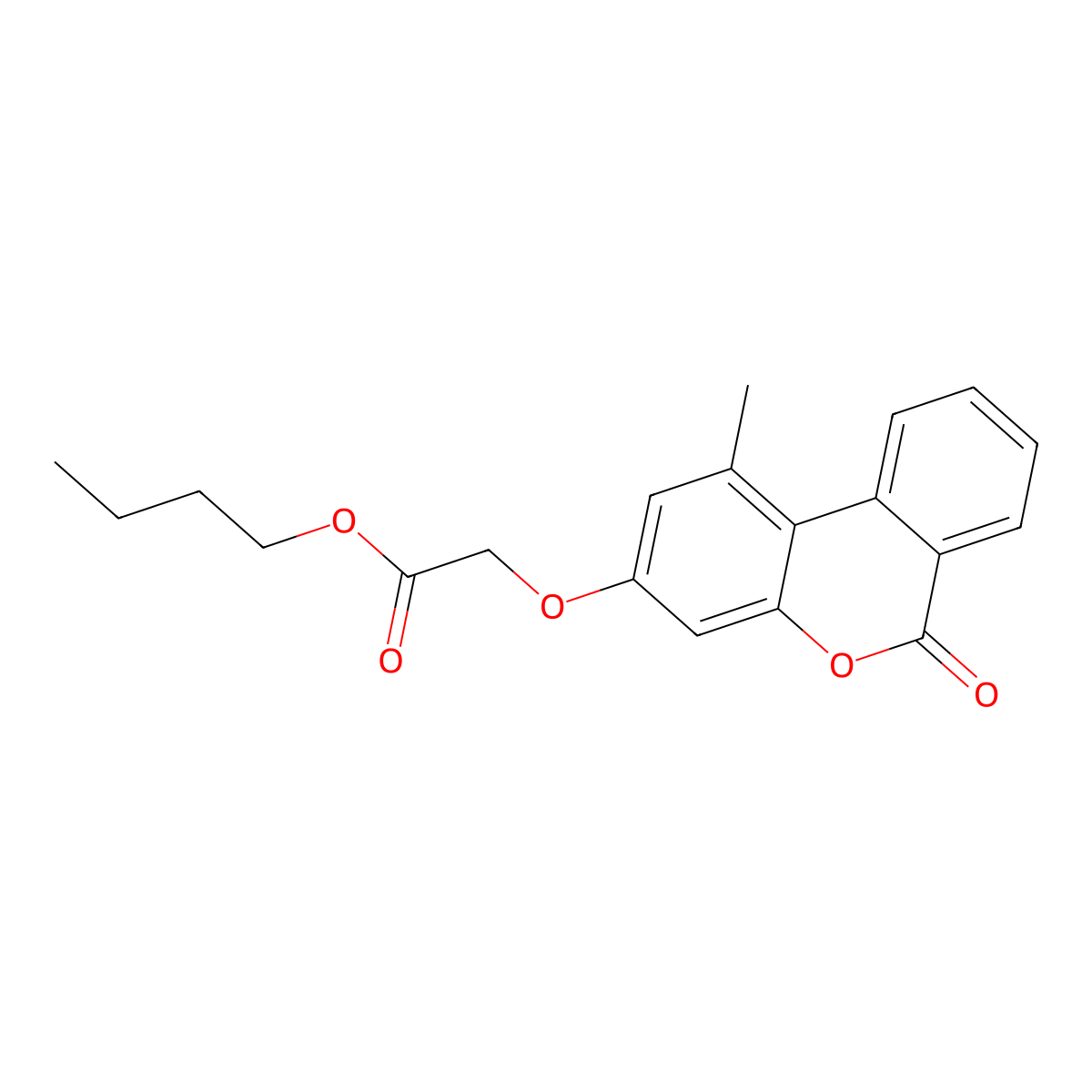 butyl [(1-methyl-6-oxo-6H-benzo[c]chromen-3-yl)oxy]acetate molecular structure, CAS 300391-08-6