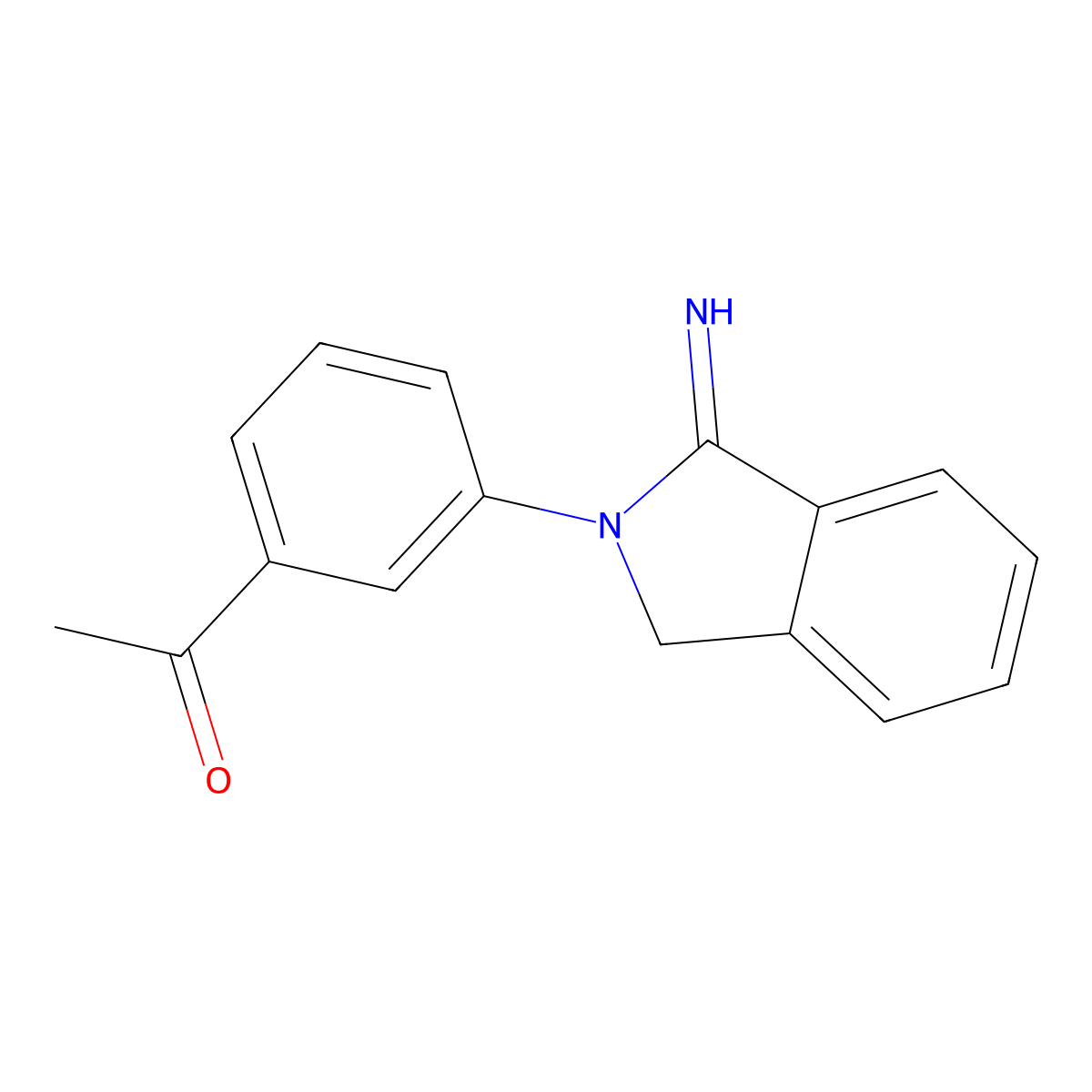 1-(3-(1-imino-2,3-dihydro-1H-isoindol-2-yl)phenyl)ethan-1-one molecular structure, CAS 300393-11-7