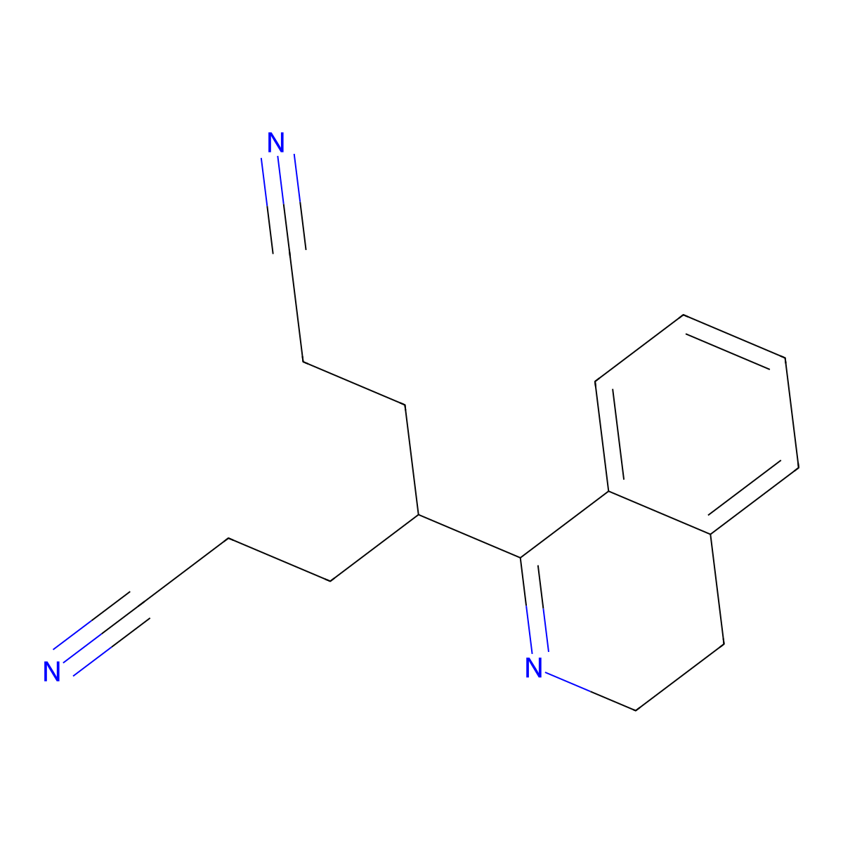 4-(3,4-Dihydroisoquinolin-1-yl)heptanedinitrile molecular structure, CAS 300393-82-2