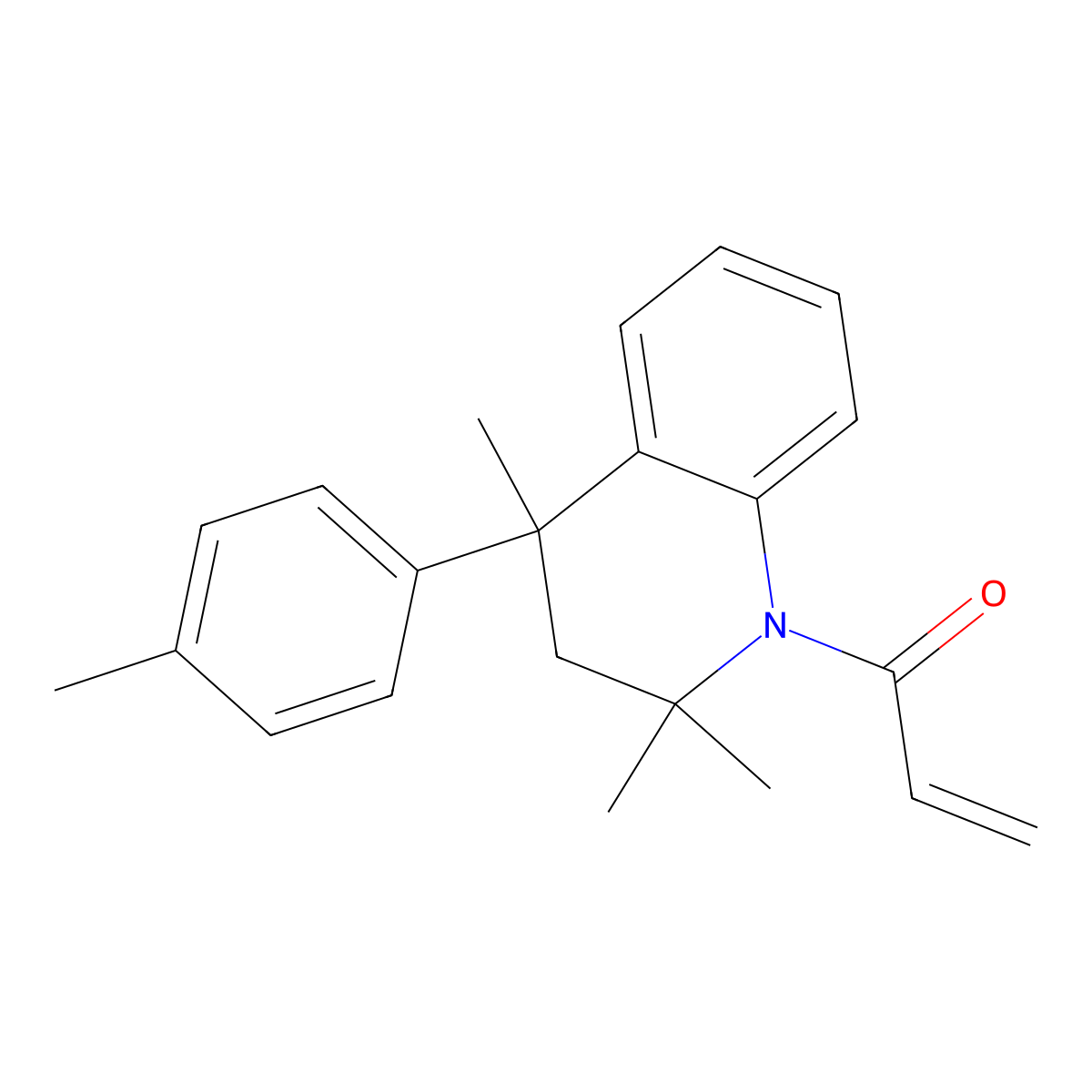 1-[2,2,4-trimethyl-4-(4-methylphenyl)-3,4-dihydroquinolin-1(2H)-yl]prop-2-en-1-one molecular structure, CAS 300394-04-1
