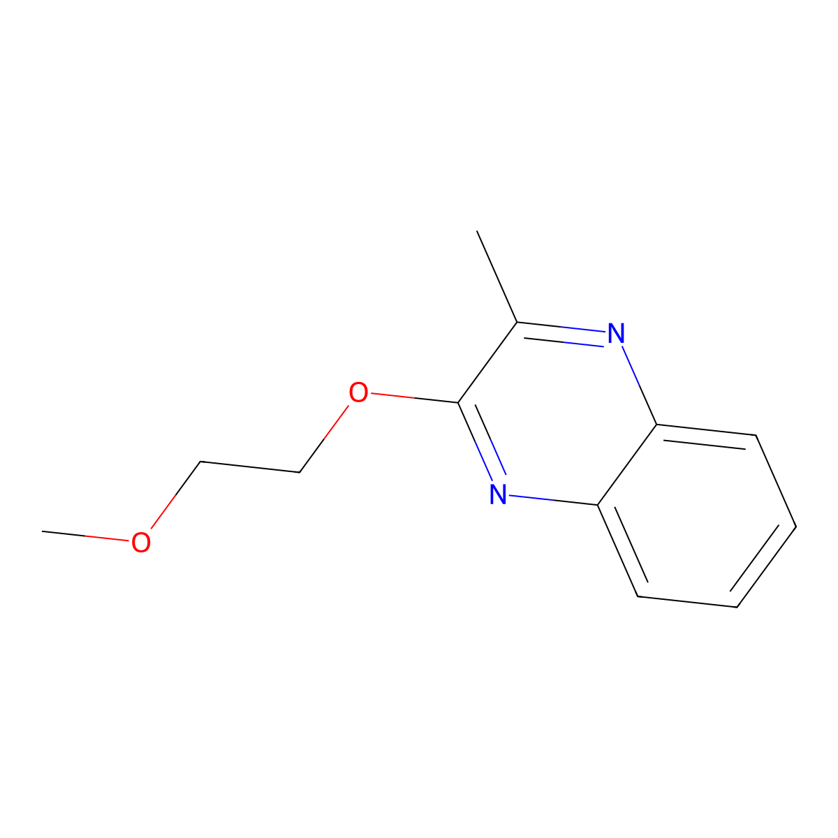 2-(2-Methoxyethoxy)-3-methylquinoxaline molecular structure, CAS 300394-33-6
