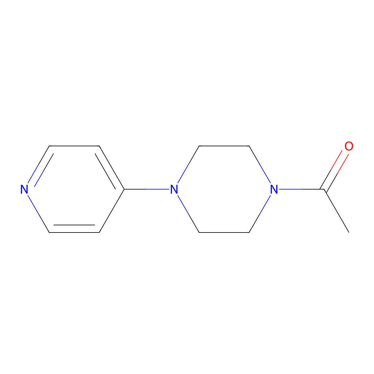 1-[4-(Pyridin-4-yl)piperazin-1-yl]ethan-1-one molecular structure, CAS 300394-67-6