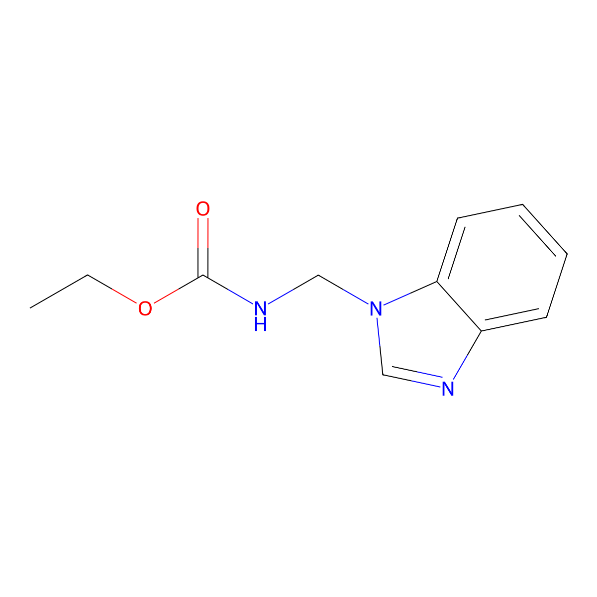 Ethyl N-(1H-1,3-benzodiazol-1-ylmethyl)carbamate molecular structure, CAS 300394-72-3
