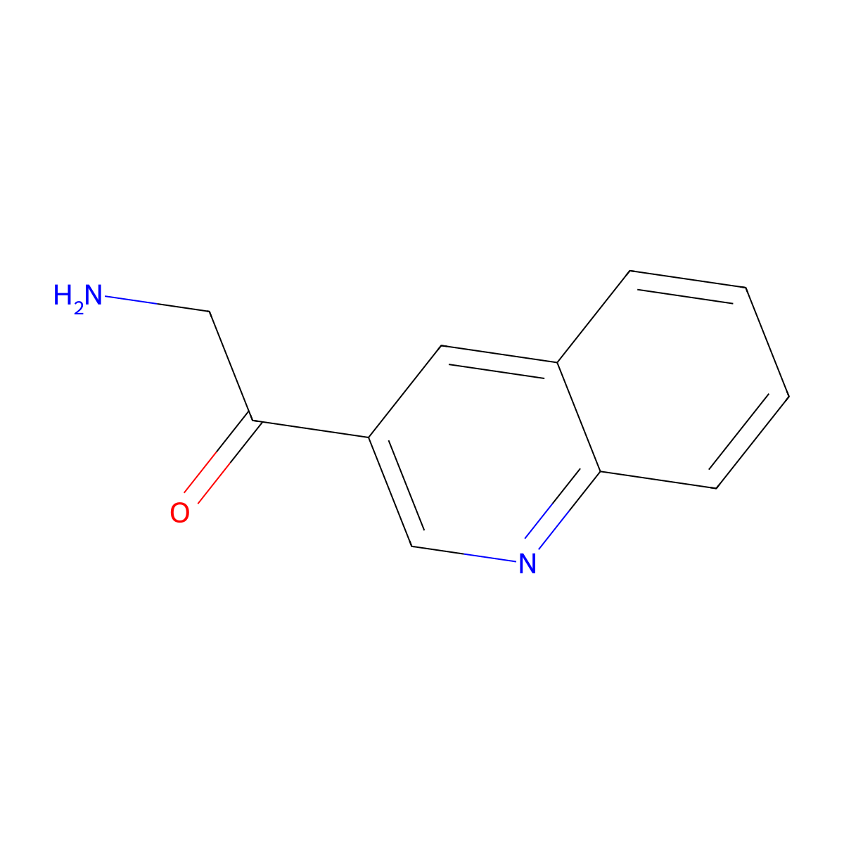 2-Amino-1-(quinolin-3-yl)ethan-1-one molecular structure, CAS 300394-80-3
