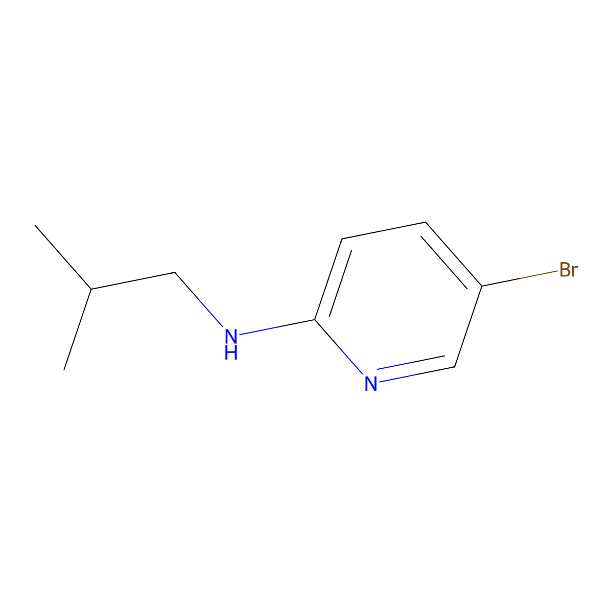 5-bromo-N-isobutylpyridin-2-amine molecular structure, CAS 300394-89-2