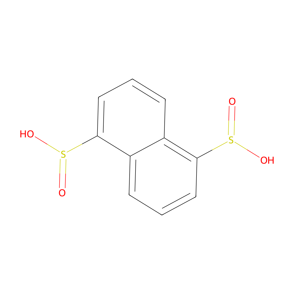 Naphthalene-1,5-disulfinic Acid molecular structure, CAS 300394-97-2