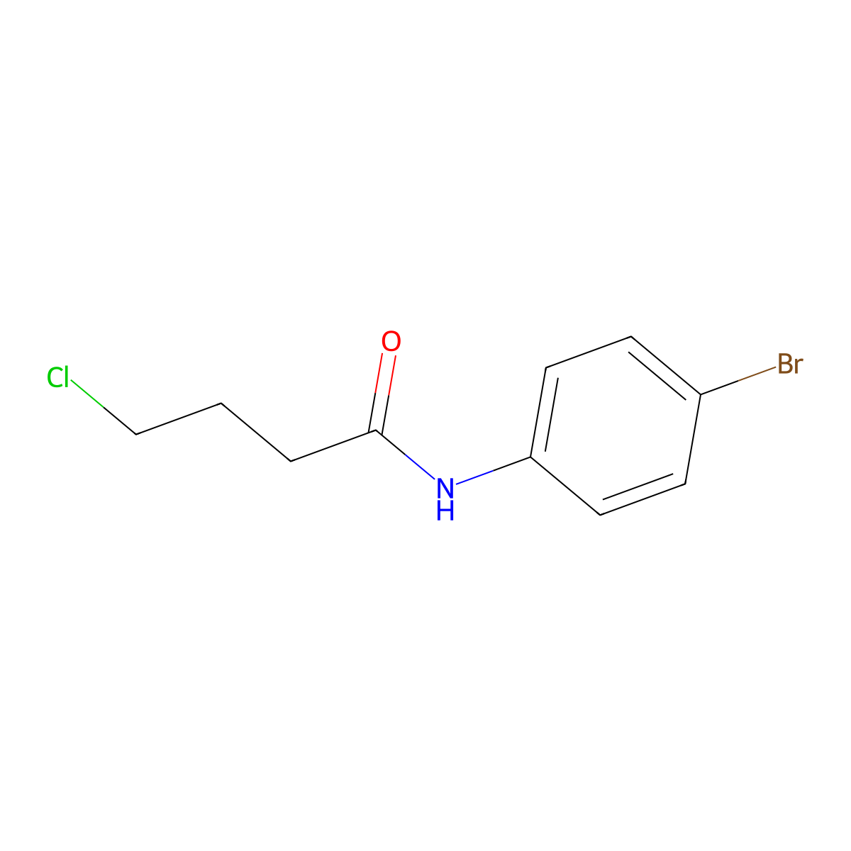 N-(4-bromophenyl)-4-chlorobutanamide molecular structure, CAS 300395-07-7