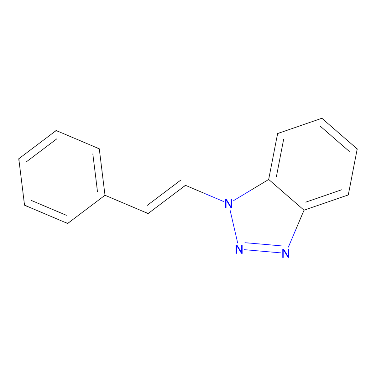1-Styrylbenzotriazole molecular structure, CAS 300396-08-1