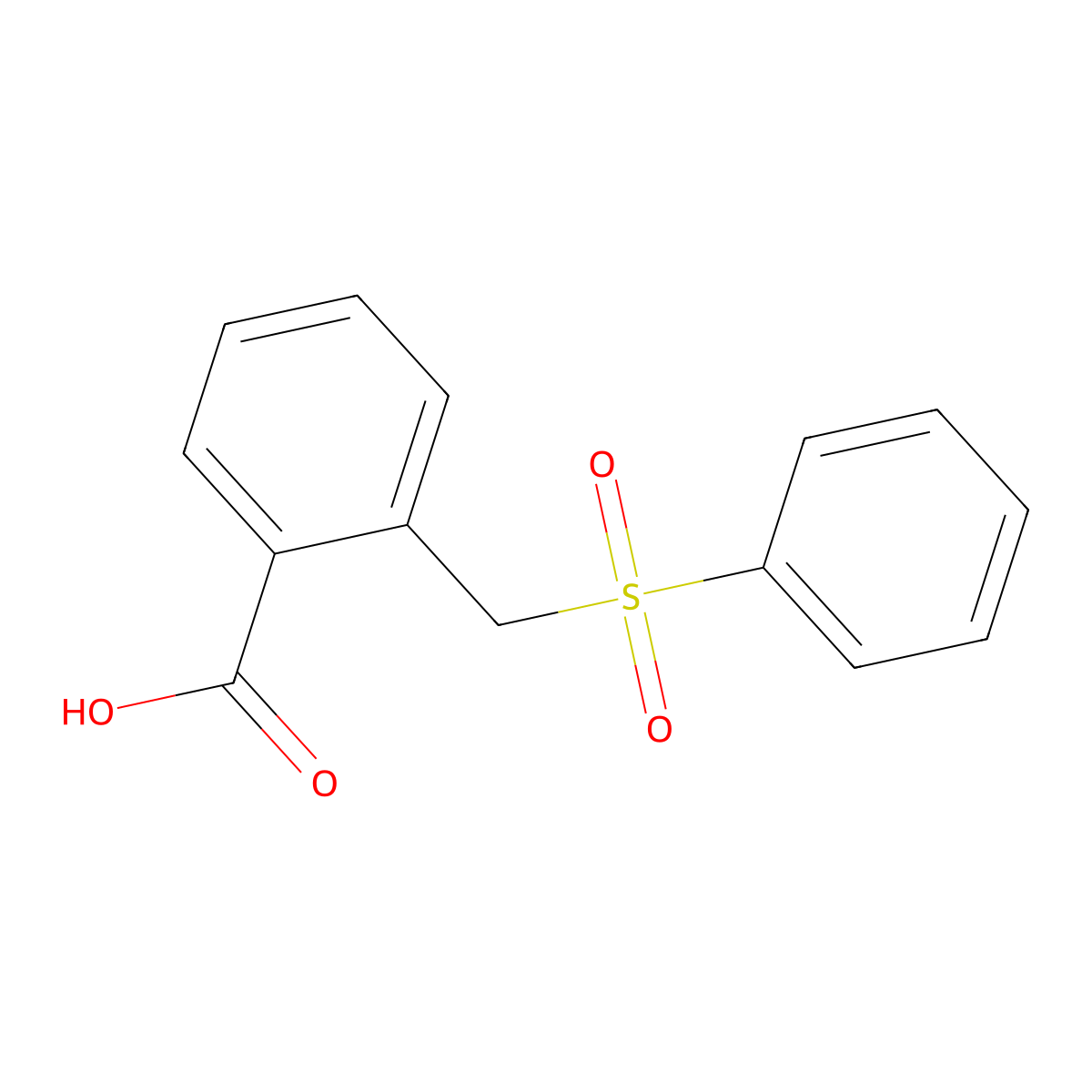 2-[(Benzenesulfonyl)methyl]benzoic acid molecular structure, CAS 300396-14-9