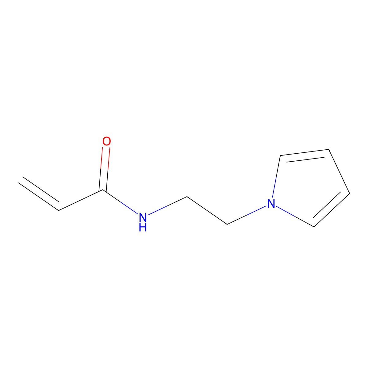N-(2-pyrrol-1-ylethyl)prop-2-enamide molecular structure, CAS 300396-24-1