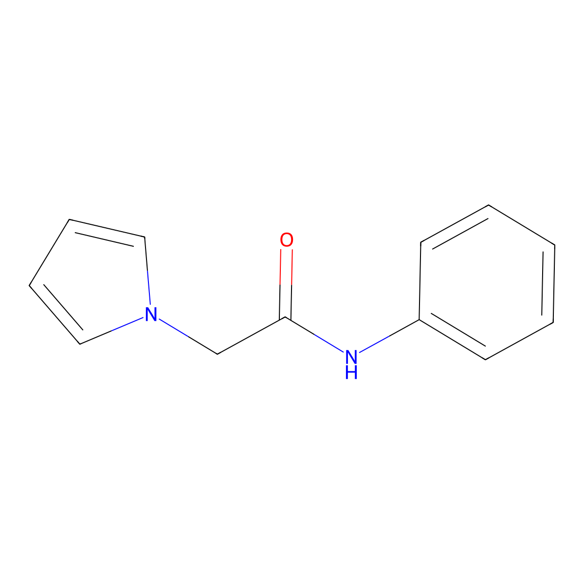N-Phenyl-2-(1H-pyrrol-1-yl)acetamide molecular structure, CAS 300396-25-2