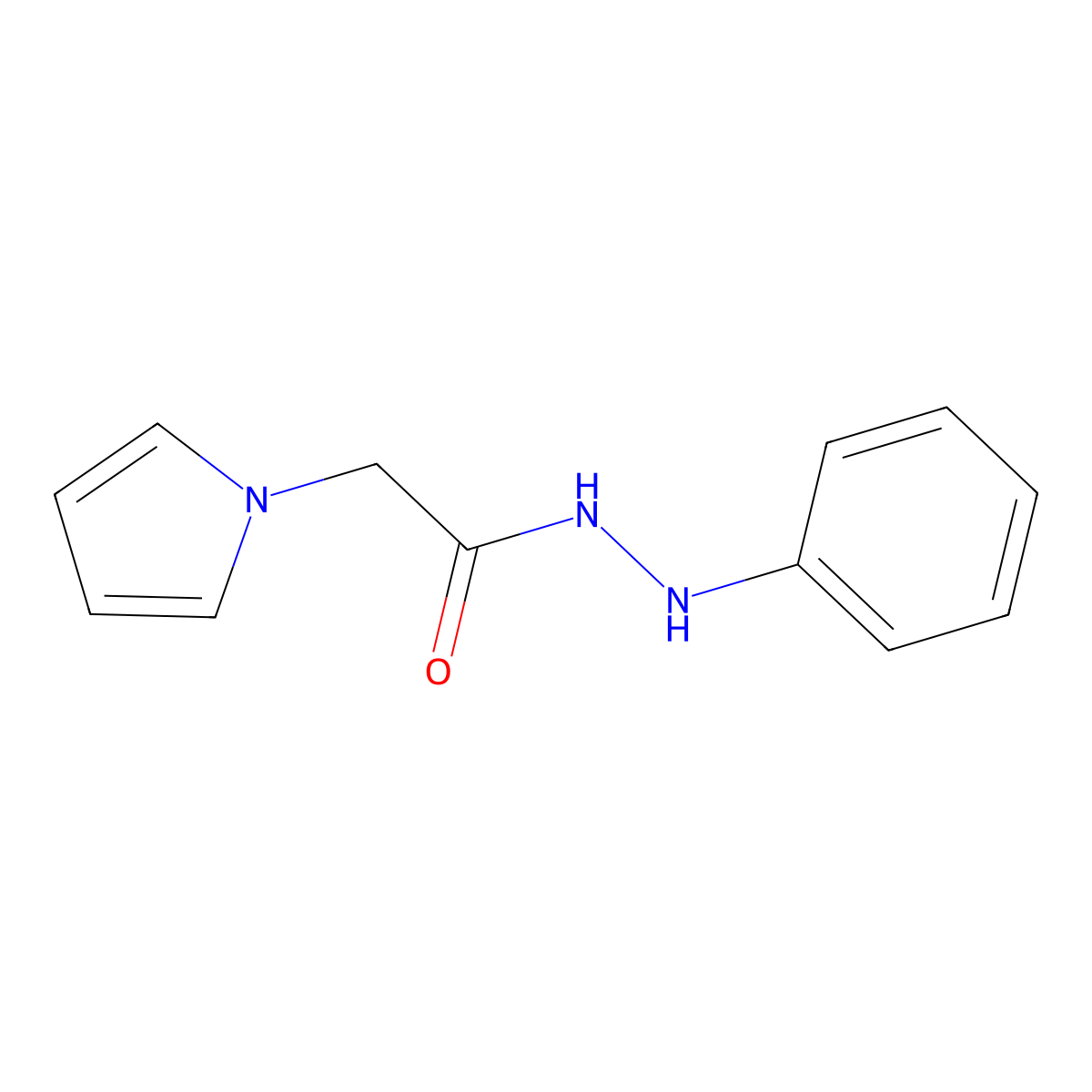 N'-Phenyl-2-(1H-pyrrol-1-yl)acetohydrazide molecular structure, CAS 300396-26-3