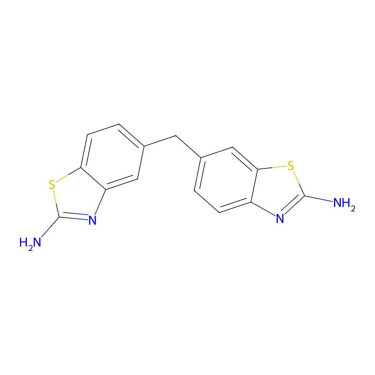 6-[(2-Amino-1,3-benzothiazol-5-yl)methyl]-1,3-benzothiazol-2-amine molecular structure, CAS 300396-47-8