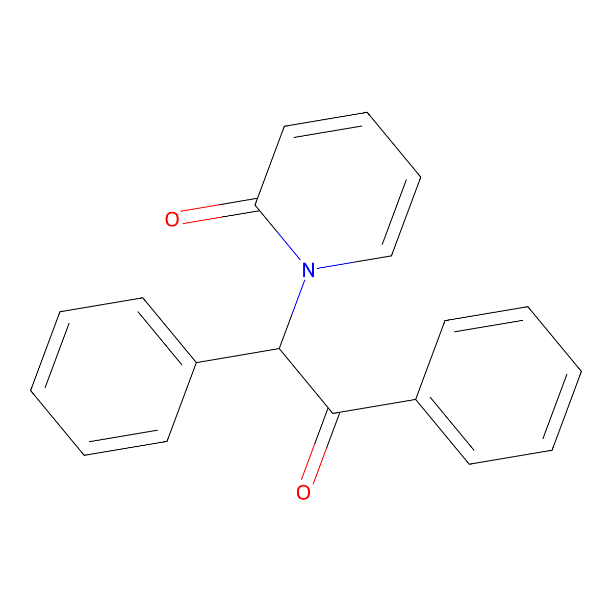 1-(2-Oxo-1,2-diphenylethyl)-1,2-dihydropyridin-2-one molecular structure, CAS 300397-74-4