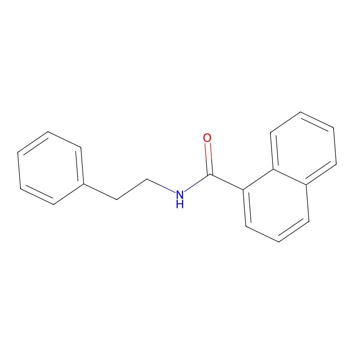 N-(2-phenylethyl)naphthalene-1-carboxamide molecular structure, CAS 300397-77-7