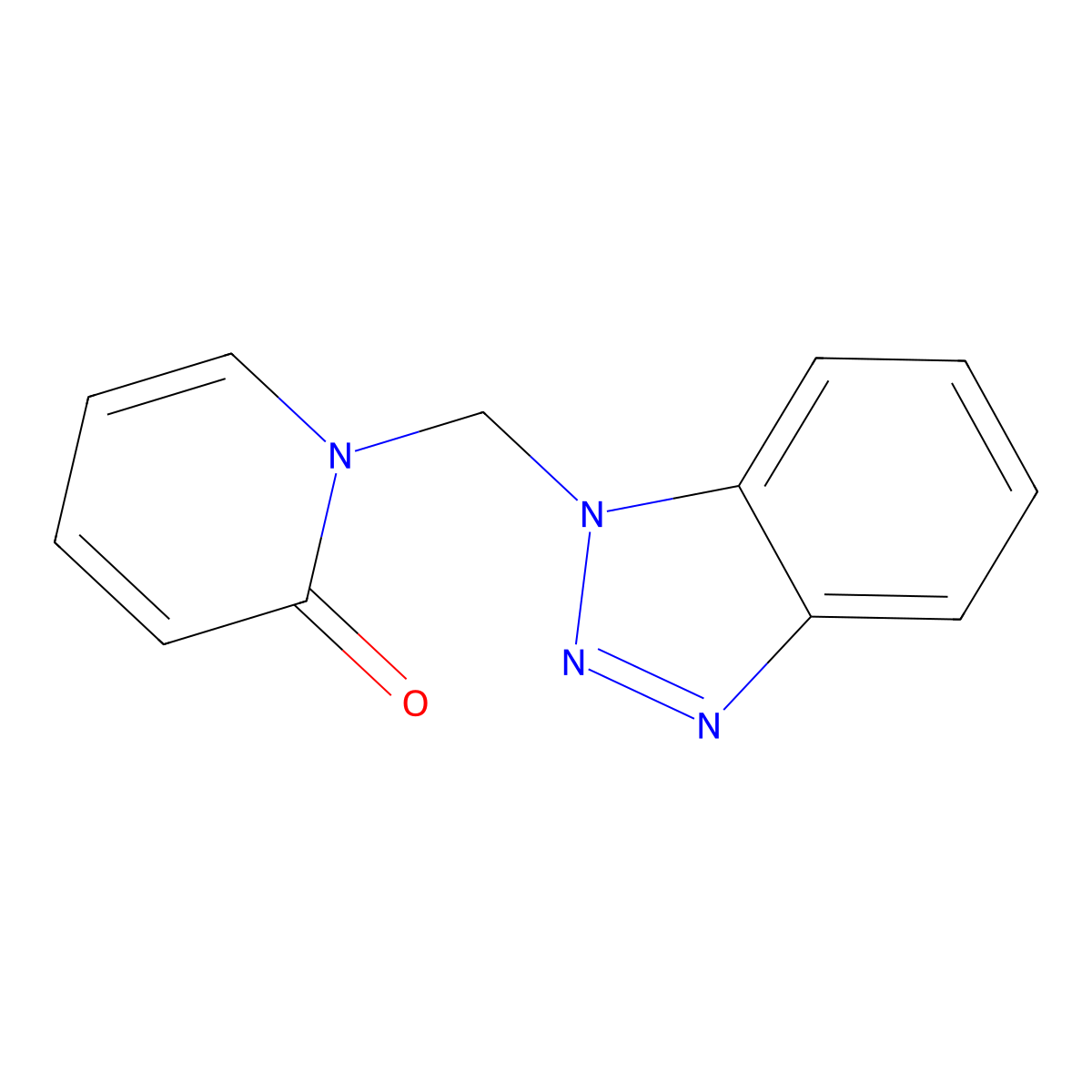 1-(Benzotriazol-1-ylmethyl)pyridin-2-one molecular structure, CAS 300398-03-2