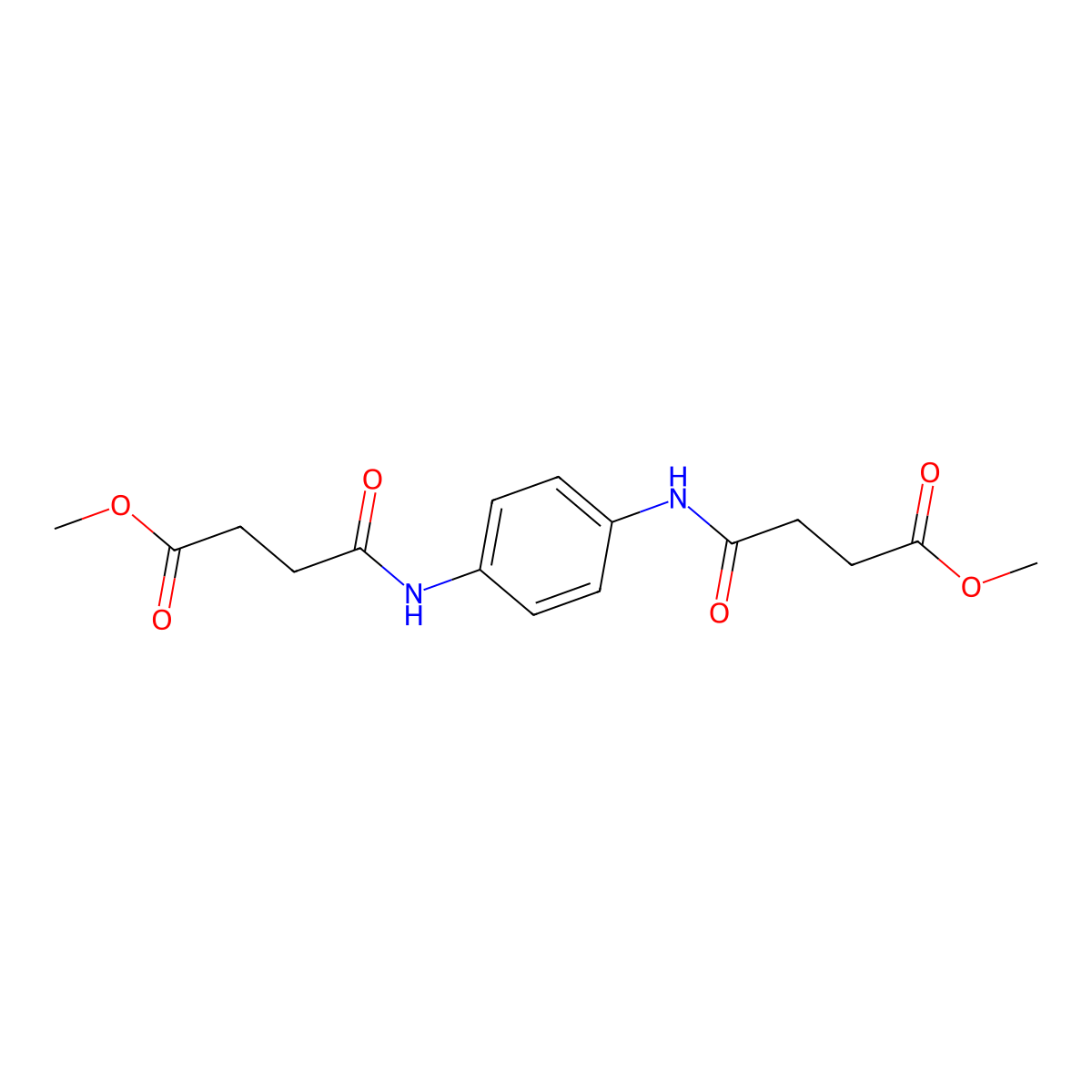 Methyl 4-{4-[(4-methoxy-4-oxobutanoyl)amino]anilino}-4-oxobutanoate molecular structure, CAS 300399-39-7
